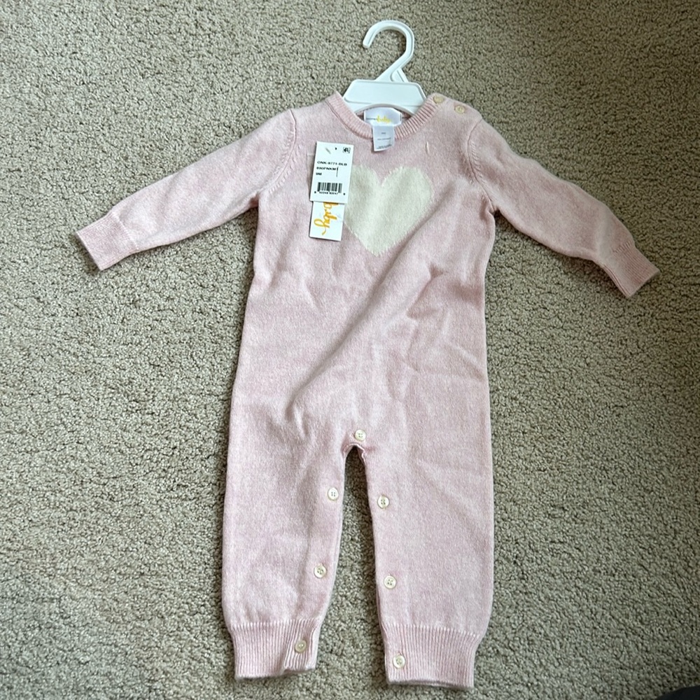 NWT Pink Cashmere Baby Onesie